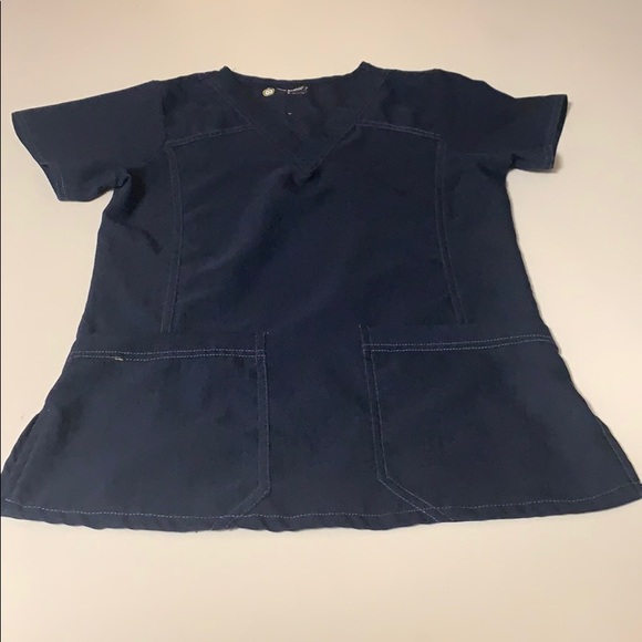 Navy Scrub Top XS - Picture 1 of 5